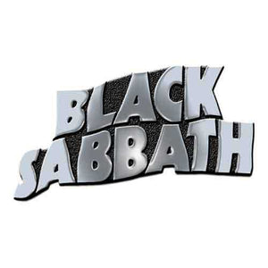 BLACK SABBATH SILVER LOGO METAL BADGE