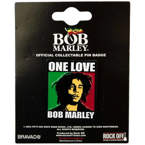 BOB MARLEY ONE LOVE BADGE PIN