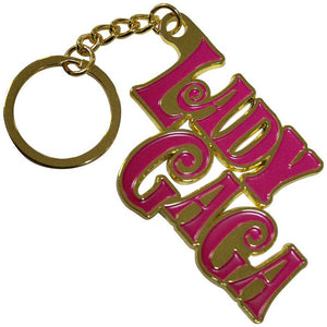 LADY GAGA SWIRLY KEYRING METAL