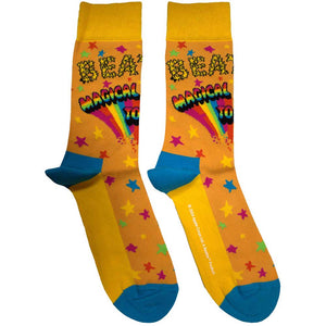 BEATLES MAGICAL MYSTERY TOUR ANKLE SOCKS  (UK SIZE 7 - 11) YELLOW