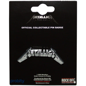 METALLICA 3D LOGO METAL BADGE