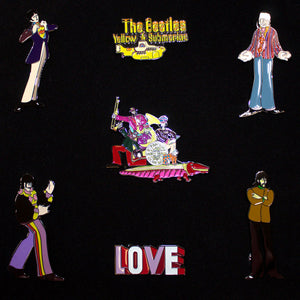 BEATLES DELUXE YELLOW SUBMARINE BADGE SET COLLECTABLE