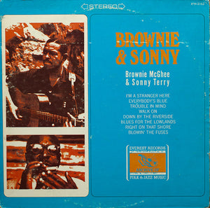 BROWNIE MCGHEE / AND SONNY TERRY | BROWNIE AND SONNY - US - SLEEVE WEAR - WRITING ON BACK COVER