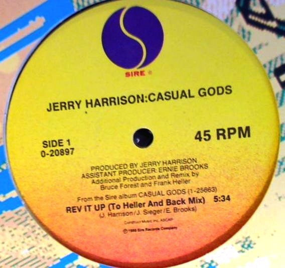 TALKING HEADS / JERRY HARRISON / CASUAL GODS | REV IT UP - 12 - COMPANY SLEEVE