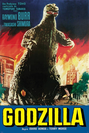 GODZILLA RETRO POSTER BLUE 280