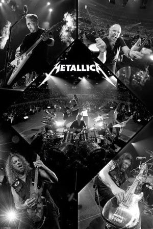 METALLICA LIVE MONTAGE B & W POSTER 342