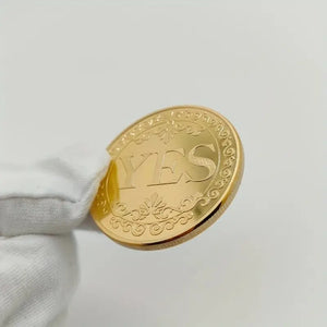 YES OR NO LUCKY COIN DECISION MAKER GOLD LARGE