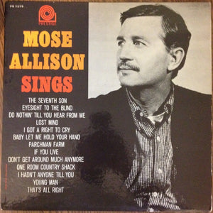 MOSE ALLISON SINGS - US BLUE PRESTIGE ROUGH | MOSE ALLISON