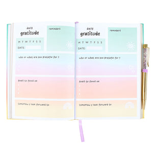 MINDFUL MOMENTS DAILY GRATITUDE JOURNAL AND AMETHYST PEN
