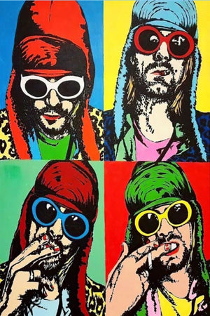 KURT COBAIN POP ART QUAD POSTER 730