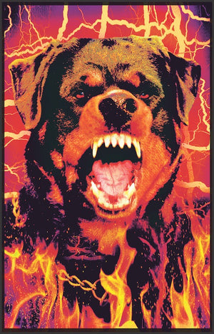 ROTTWEILER FLOCKED BLACKLIGHT POSTER 592