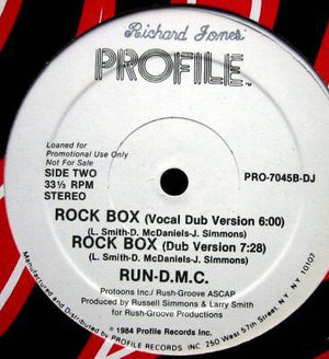 RUN DMC | ROCK BOX 12 - US PROMO - GENERIC RECORD COMPANY SLEEVE