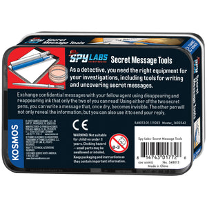 SECRET MESSAGE INVISIBLE INK SPY LABS KIT