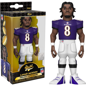 LAMAR JACKSON RAVENS CHASE EDITION NFL 5" VINYL GOLD FIGURINE