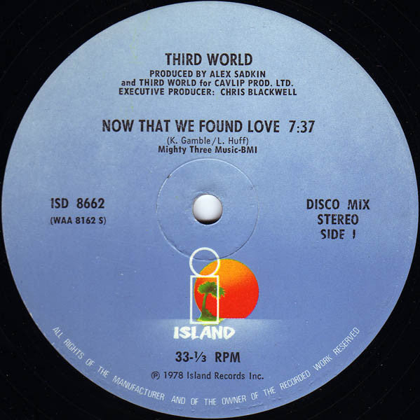 THIRD WORLD | NOW THAT WE FOUND LOVE - 12 - ISLAND COMPANY SLEEVE