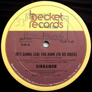 SINNAMON | HES GONNA TAKE YOU HOME 12 - US - GENERIC RECORD COMPANY SLEEVE