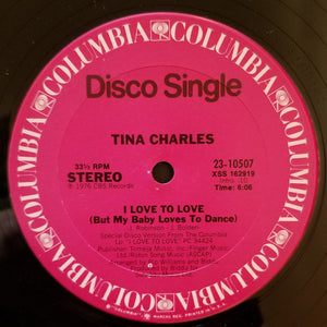 TINA CHARLES | I LOVE TO LOVE / DANCE LITTLE LADY DANCE 12 - GENERIC RECORD COMPANY SLEEVE