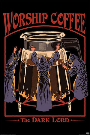 WORSHIP COFFEE STEVEN RHODES POSTER 160