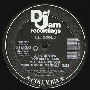 LL COOL J | I CAN GIVE YOU MORE / I CANT LIVE WITHOUT MY RADIO - 12 - COMPANY SLEEVE WITH HYPE