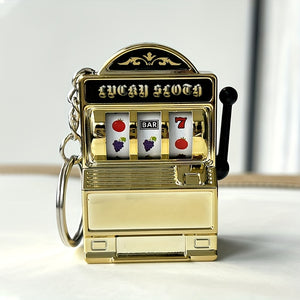 SLOT MACHINE LUCKY KEYRING GOLD