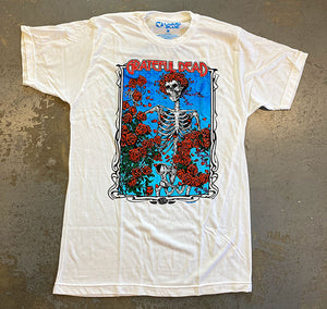 GRATEFUL DEAD BERTHA WHEEL BACKPRINT WHITE TEE