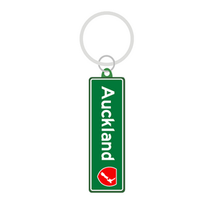 AUCKLAND ROAD SIGN KEYCHAIN