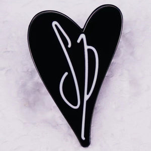 SMASHING PUMPKINS HEART ENAMEL BADGE PIN