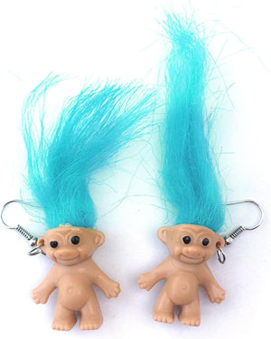 MINI RETRO TROLLS EARRINGS BLUE
