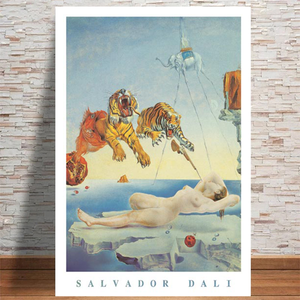 SALVADOR DALI DREAM TIGERS BY FLIGHT OF BEE MAXI POSTER 266