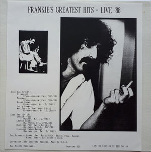 FRANK ZAPPA | FRANKIES GREATEST HITS LIVE - LIVE 1988 - BOOTLEG