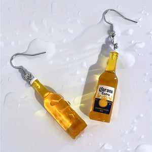 BEER CARONA EARRINGS RESIN