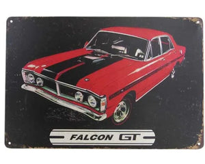 FORD FALCON GT RETRO ART TIN SIGN