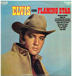 ELVIS PRESLEY | ELVIS SINGS FLAMING STAR - NZ - WRITING ON COVER