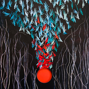 BRIGHT EYES | DOWN IN THE WEEDS WHERE THE WORLD ONCE WAS - 2LP - RED / ORANGE - ETCHED