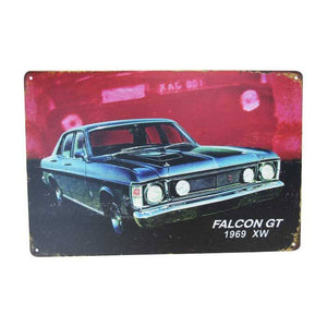 FALCON 69 GT RETRO ART TIN SIGN