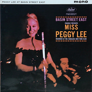 PEGGY LEE | PEGGY LEE AT BASIN STREET EAST - UK - MONO