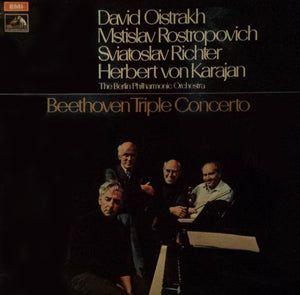BEETHOVEN | TRIPLE CONCERTO - OISTRAKH ROSTROPVICH RICHTER BPO VON KARAJAN - UK B/W NIPPER