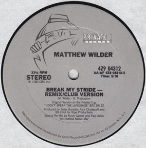 WILDER MATTHEW | BREAK MY STRIDE - 12
