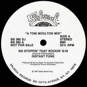 INSTANT FUNK | NO STOPPIN THAT ROCKIN 12 - US PROMO - GENERIC RECORD COMPANY SLEEVE