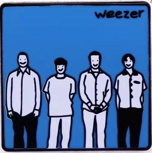WEEZER BLUE ALBUM ENAMEL SQUARE BADGE