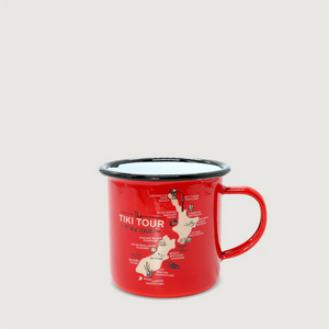 NZ TIKI TOUR RED ENAMEL MUG 500ml