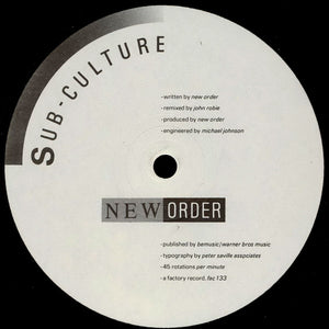 NEW ORDER | SUB CULTURE - 12
