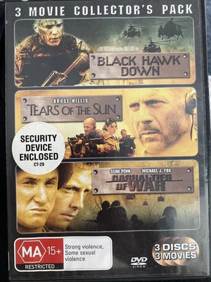MOVIE WA | BLACK HAWK DOWN / TEARS OF THE SUN / CASUALTIES OF WAR (3DVD)