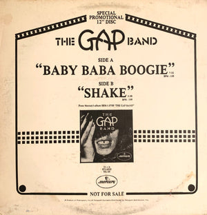 GAP BAND | BABY BABA BOOGIE / SHAKE 12 - US - PICTURE SLEEVE - PROMO