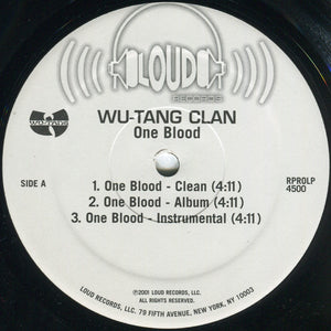 WU TANG CLAN | ONE BLOOD / HOLLOW BONES 12 - US - GENERIC SLEEVE
