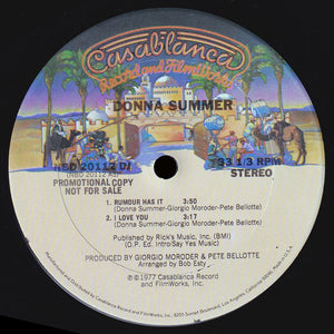 DONNA SUMMER | RUMOUR HAS IT / I LOVE YOU 12 - SINGLE SIDED RECORD - GENERIC CASABLANCA SLEEVE