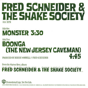 FRED SCHNEIDER AND THE SHAKE SOCIETY | MONSTER 12 - US PROMO