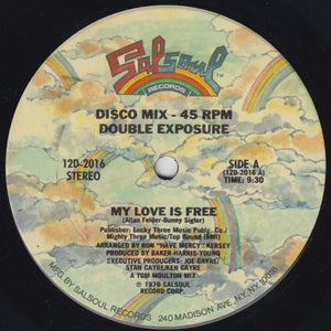 DOUBLE EXPOSURE | MY LOVE IS FREE / IT DON'T HAVE TO BE FUNKY TO BE A GROOVE 12 - US - GENERIC SLEEVE - SLIGHT WARP PLAYS FINE