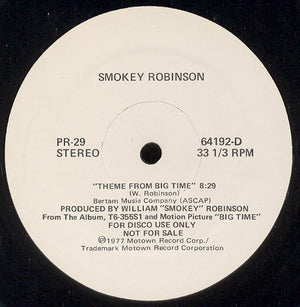 SMOKEY ROBINSON | THEME FROM BIG TIME 12 - US PROMO - GENERIC SLLEVE