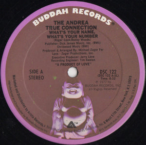 ANDREA TRUE CONNECTION | WHAT'S YOUR NAME WHAT'S YOUR NUMBER / FILL ME UP 12 - US - GENERIC RECORD COMPANY SLEEVE